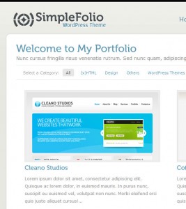 Screenshot of SimpleFolio